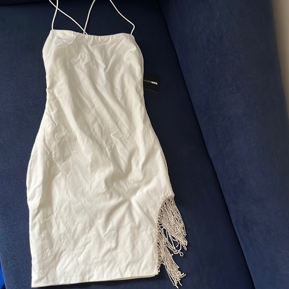 White Fashionova dress with sparkle fringes - Picture 2 of 3